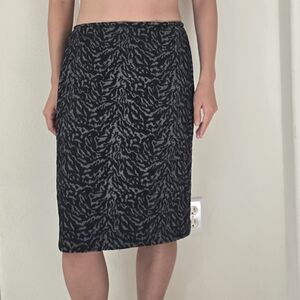 Black Patterned Skirt